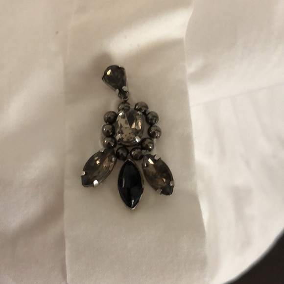 Ann Taylor Loft Jeweled White Button Up - Picture 4 of 9